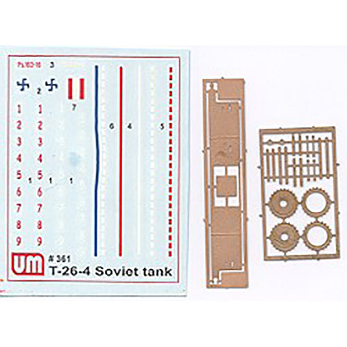 UMT 361 T-26 light tank with cylindrical turret Scale 1:72 Plastic Model Tank Kit