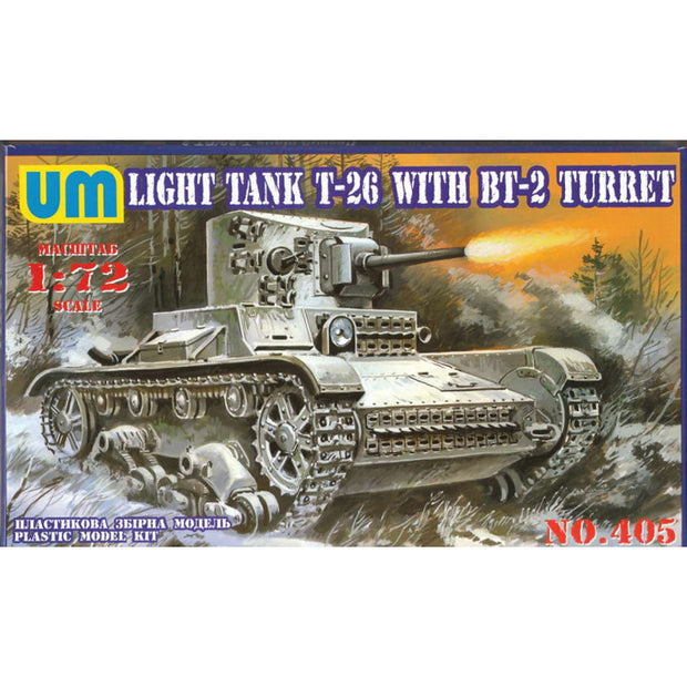 UMT 405 T-26/BT-2 Soviet light tank Scale 1:72 Plastic Model Tank Kit