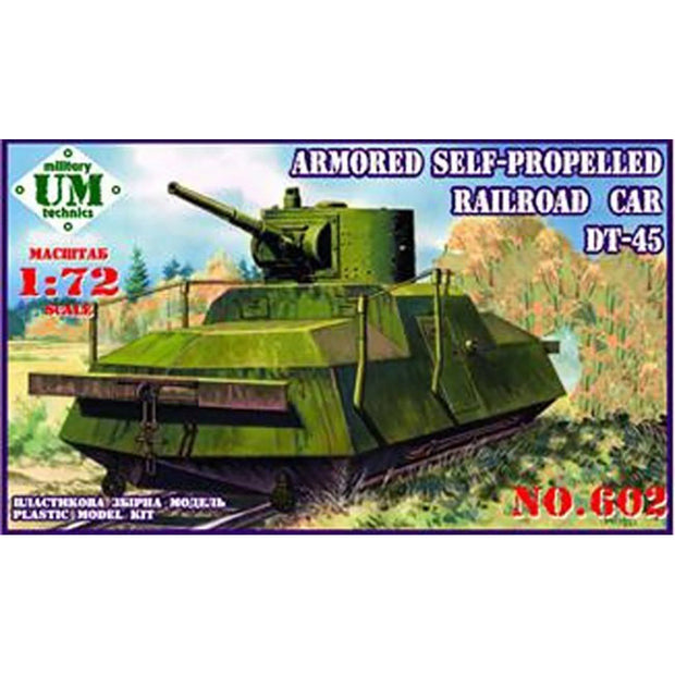UMT 602 Armored self-propelled railroad car D-37 Scale 1:72 Plastic Model Armoured Wagon Kit