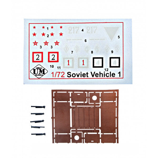 UMT 604 Armored self-propelled Leningrad railroad car Scale 1:72 Plastic Model Armoured Wagon Kit