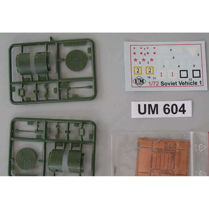 UMT 604 Armored self-propelled Leningrad railroad car Scale 1:72 Plastic Model Armoured Wagon Kit