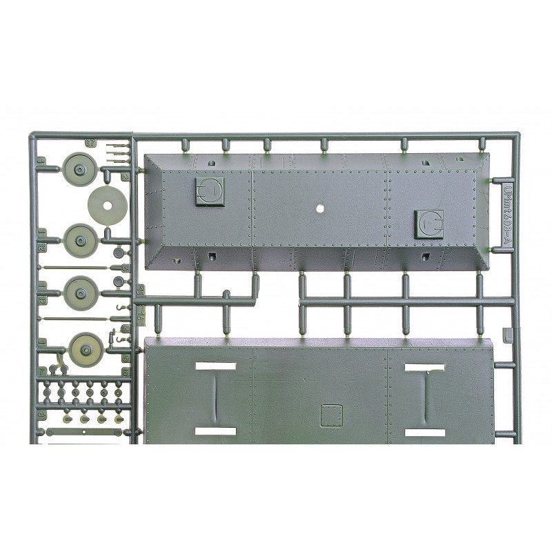 UMT 608 OB-3 armored railway car with T-26 turret Scale 1:72 Plastic Model Armoured Wagon Kit