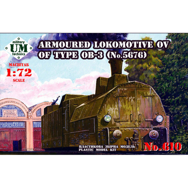 UMT 610 Armored locomotive OV of type OB-3 (No,5676) Scale 1:72 Plastic Model Armoured Train Kit
