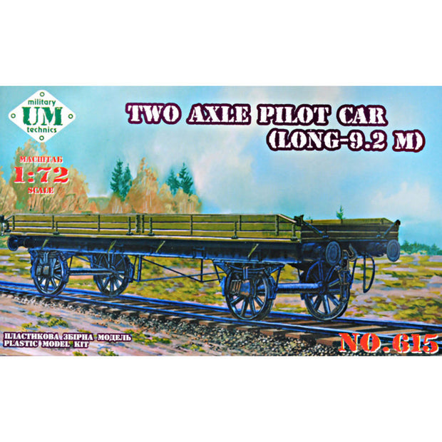 UMT 615 Two axle pilot car (long 9,2 meter) Scale 1:72 Plastic Model Armoured Wagon Kit