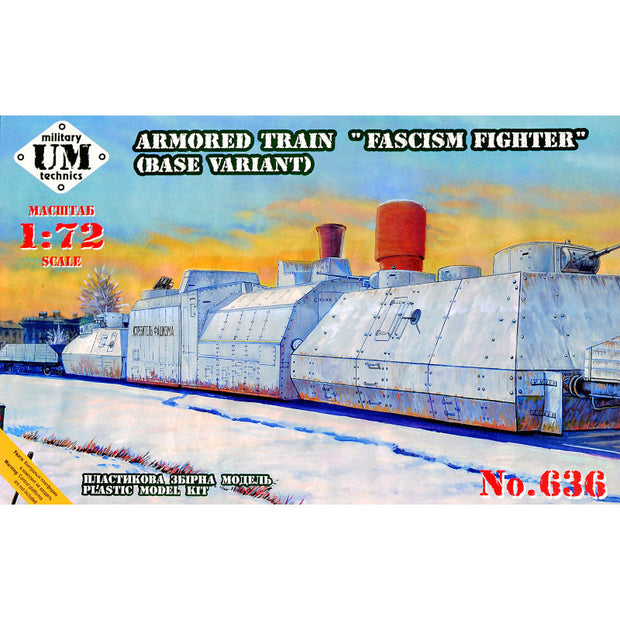 UMT 636 Armored train 'A Fascism Fighter', base variant Scale 1:72 Plastic Model Armoured Train Kit