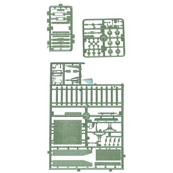 UMT 642 Armored train platform Scale 1:72 Plastic Model Armoured Train Kit