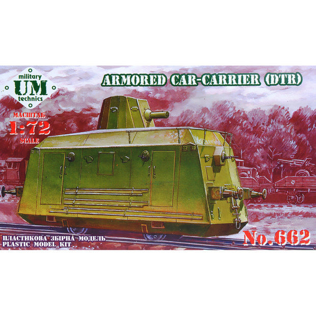 UMT 662 Armored car-carrier (DTR) Scale 1:72 Plastic Model Armoured Wagon Kit