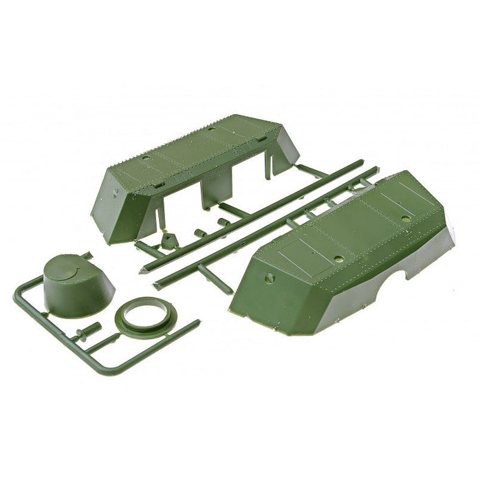 UMT 667 Armored car DTR-Casemate on a railway platform Scale 1:72 Plastic Model Armoured Wagon Kit