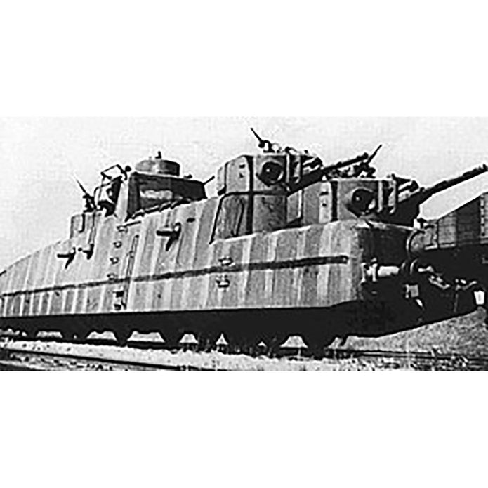UMT 677 Motorized Armored Railcar "MBV-2" With 76,2-mm Tank Guns "F-34" Scale 1:72 Plastic Model Armoured Wagon Kit