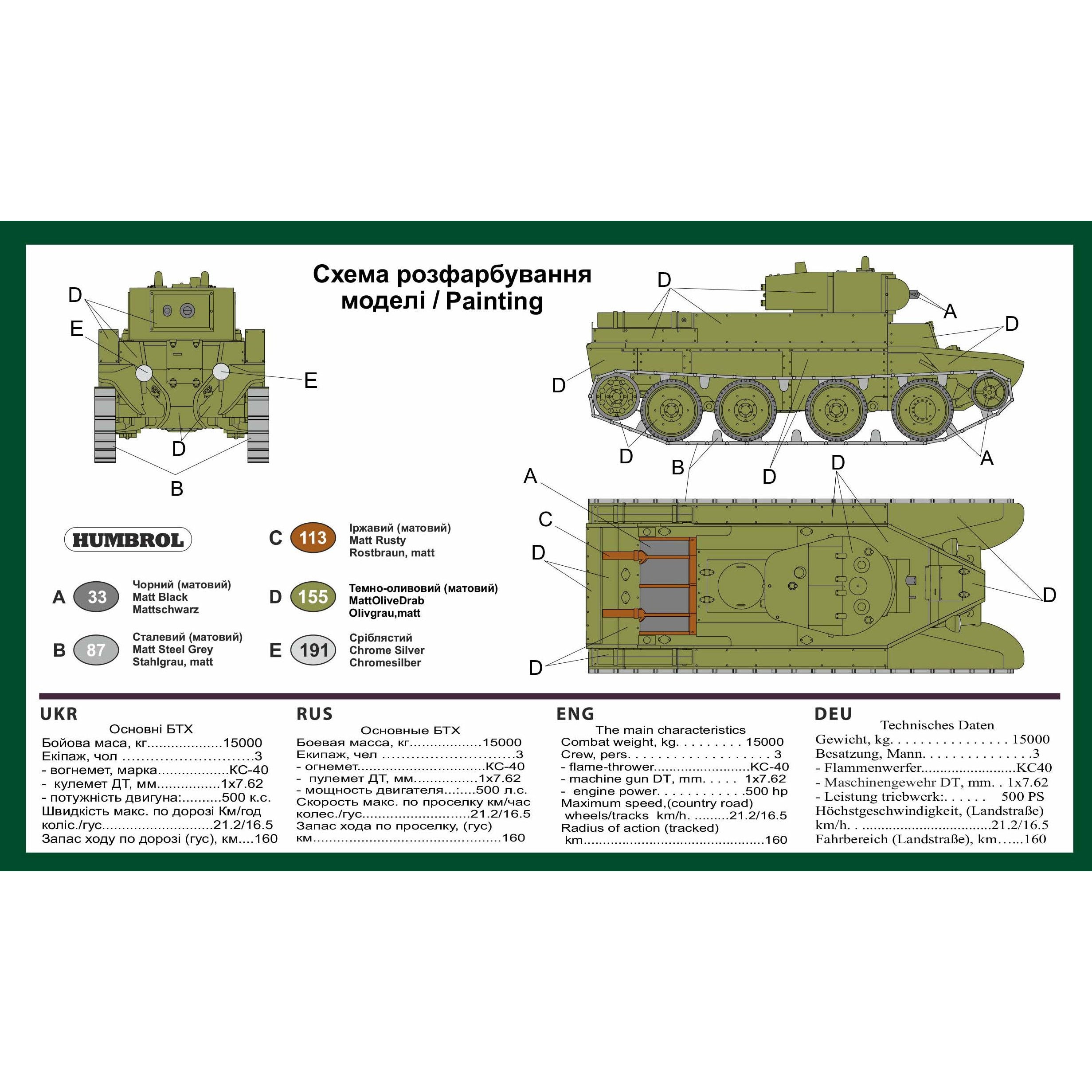 UMT 681 HBT-7 Chemical tank Scale 1:72 Plastic Model Tank Kit