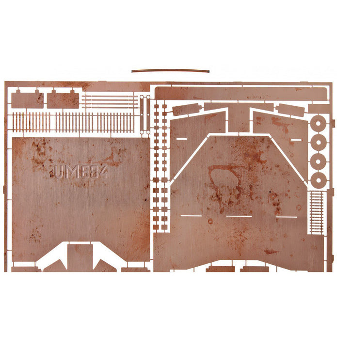 UMT 684 Armored locomotive of the armored train "Kozma Minin" Scale 1:72 Plastic Model Armoured Train Kit