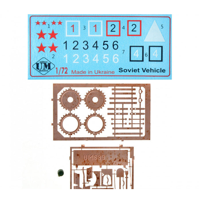 UMT 689 AT-1 Soviet artillery self-propelled gun with rubber tracks Scale 1:72 Plastic Model Self-propelled gun Kit