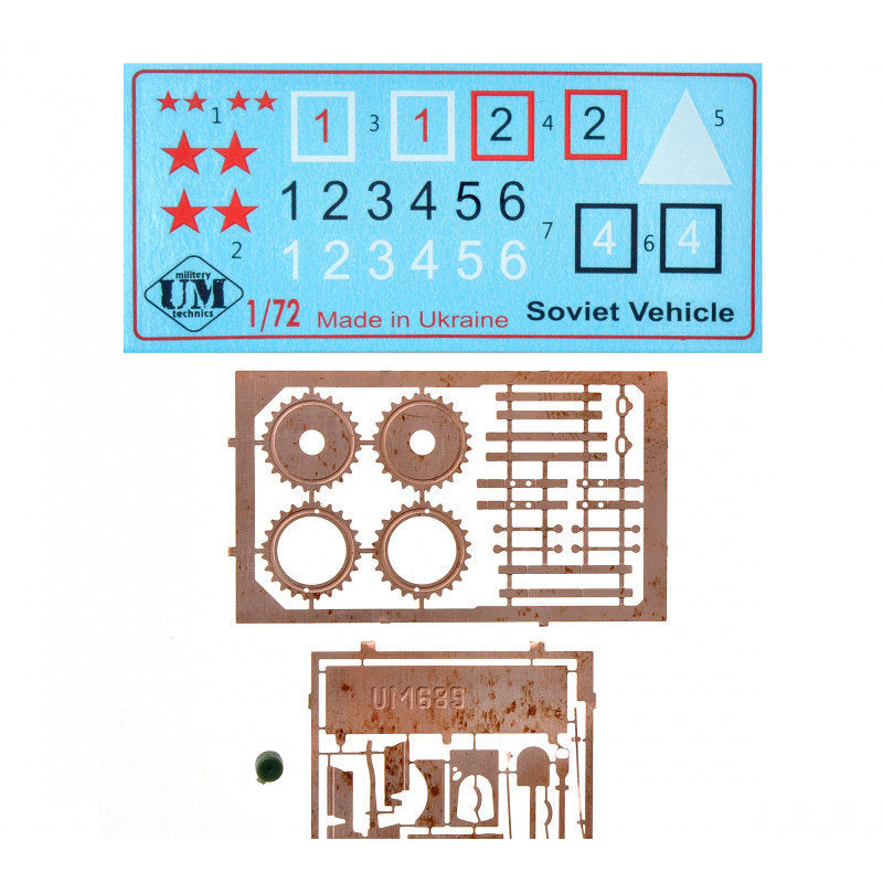 UMT 689 AT-1 Soviet artillery self-propelled gun with rubber tracks Scale 1:72 Plastic Model Self-propelled gun Kit